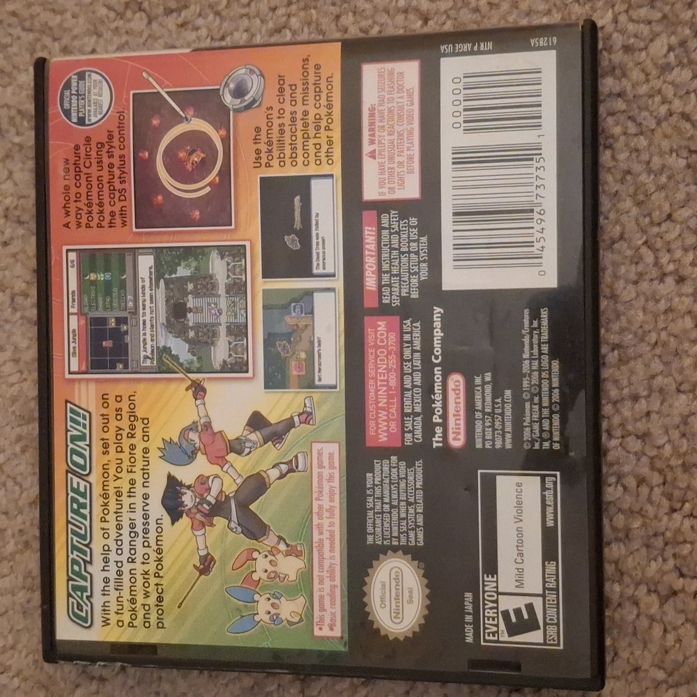 Nintendo Pokémon Ranger DS Game Case - Picture 3 of 3